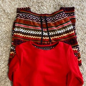 Fleece pjs jogger style with pockets